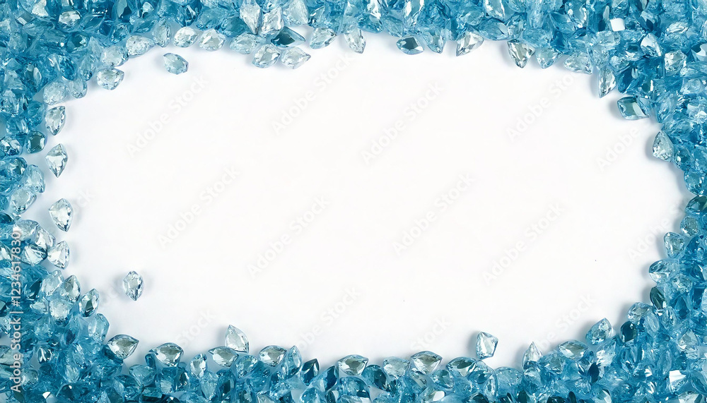 Blue Gemstone Frame on White Background
Blue Gemstone Frame on White Background