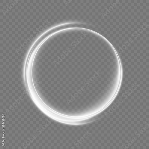 Curve light effect of silver line. Png luminous silver circle. Light silver pedistal, podium, platform, table. To center a bright flash, png, effect, wave,neon,line.