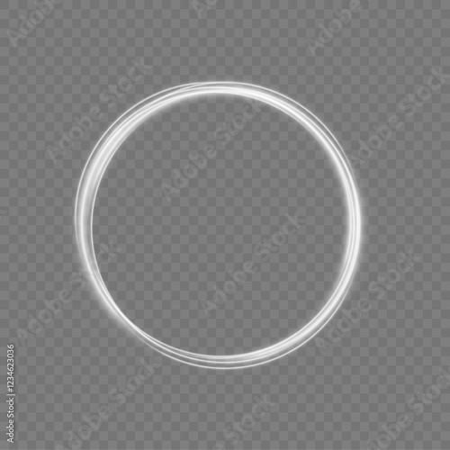 Curve light effect of silver line. Png luminous silver circle. Light silver pedistal, podium, platform, table. To center a bright flash, png, effect, wave,neon,line.