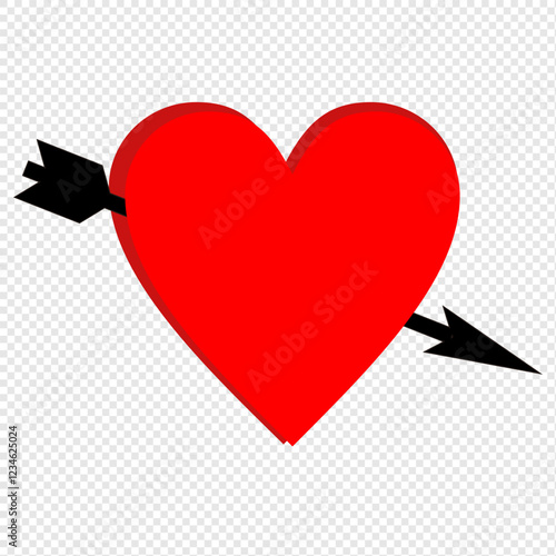 Love Illustration Set with Hearts and Solid Vector Outline. Can be edited and changed colors. On an empty background. Love Heart Symbol Icon Collection.
