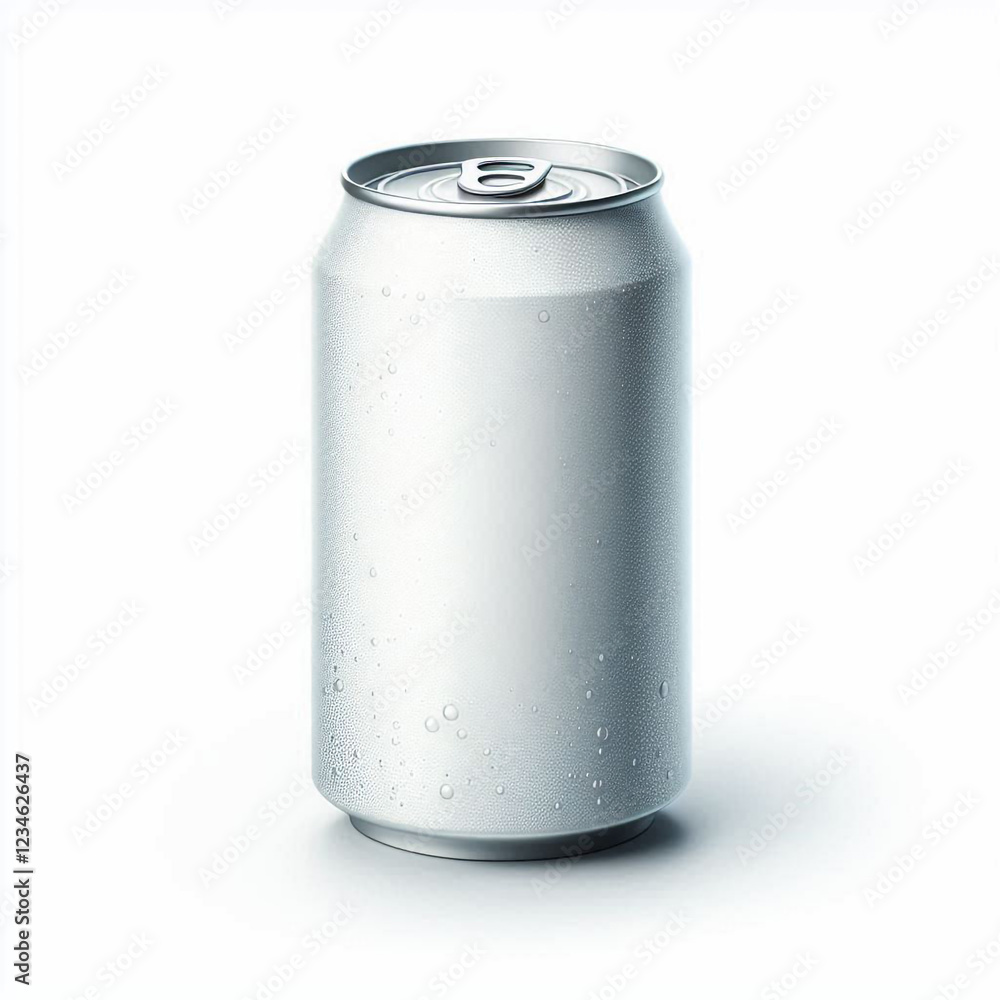 can of soda on white background for mock up