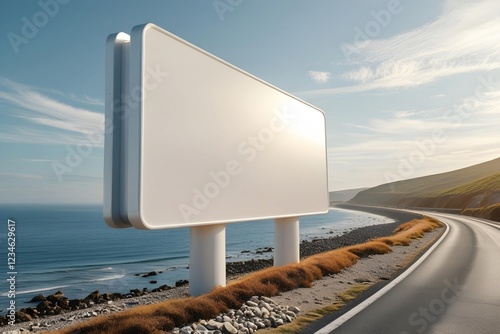 blank billboard near the costal road