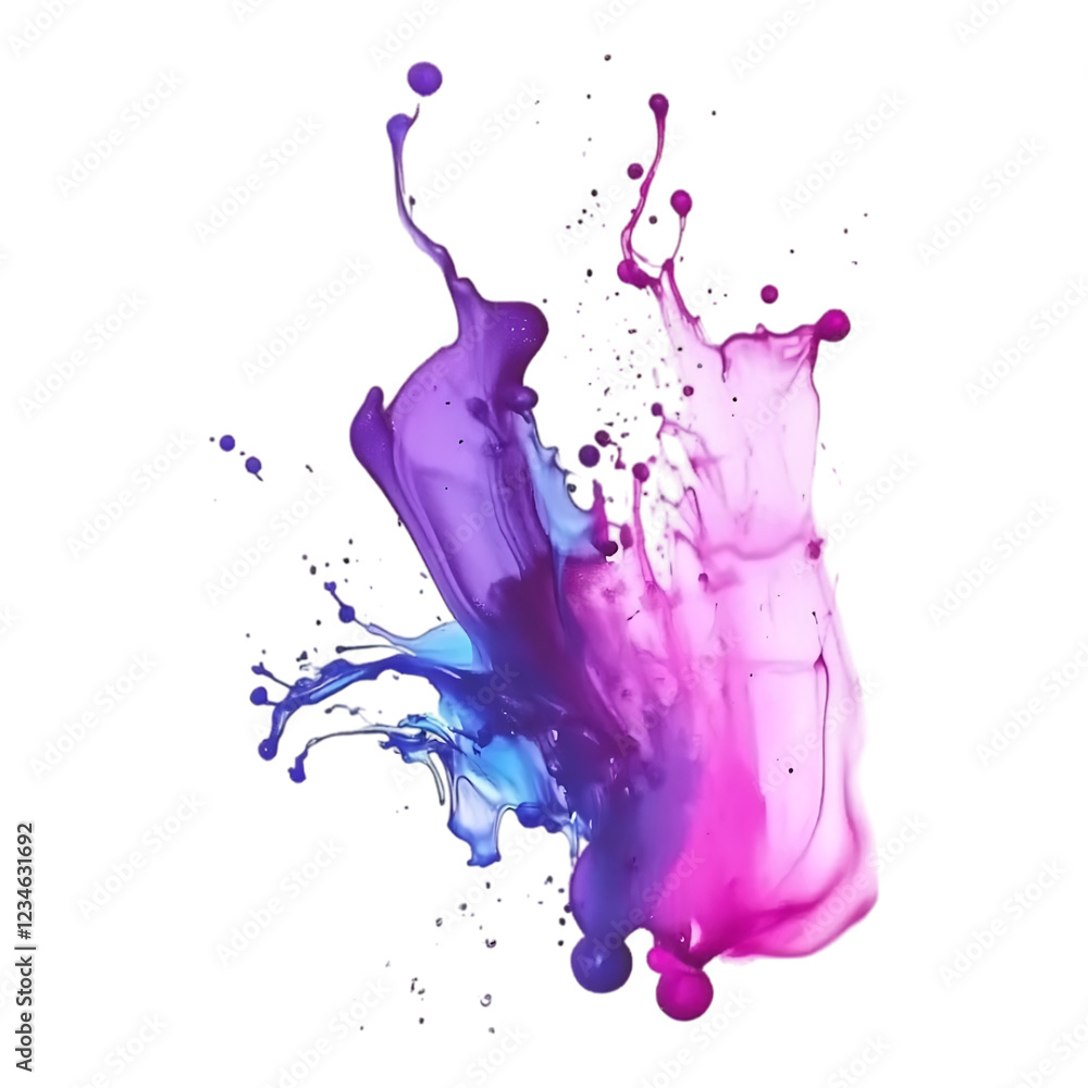 Fototapeta premium PNG Color Explosion Against Transparent Background for Creative Design, Artistic Promotion, or Vibrant Visual Projects