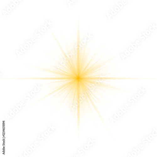 Transparent yellow sunlight special lens flash light effect. Sun light with glare. Golden flash png. Vector illustration for perfect effect with sparkles. Sun rays png. 