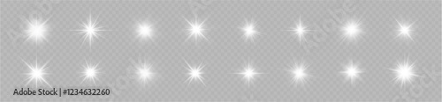 Realistic sun rays. Sun ray glow abstract shine light effect starburst beam sunshine glowing isolated image. Lights flare, star flash light, white sun rays, png. 