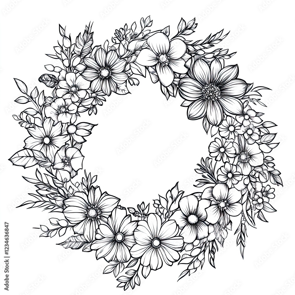 Elegant Flower Wreaths with Seasonal Blooms Simple Colorful Arrangements Elegant Flower Wreaths with Seasonal Blooms Simple Colorful Arrangements