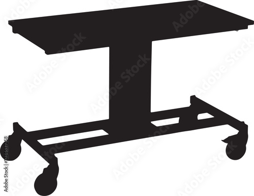 silhouette of a coffee table