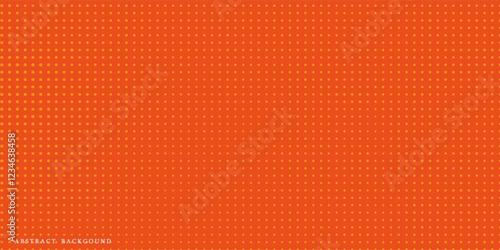 Dots halftone orange color pattern gradient texture with technology digital background. Dots pop art comics with summer background.