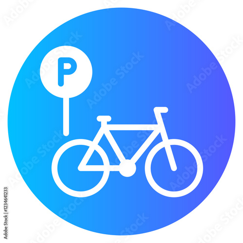 bicycle parking gradient icon