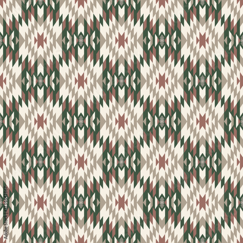 American tribal ethnic native pattern seamless.Traditional Navajo,Aztec,Apache,Southwest and Mexican style fabric pattern.Abstract vector motif pattern.For fabric,clothing,blanket,woven,wrap,decorate.