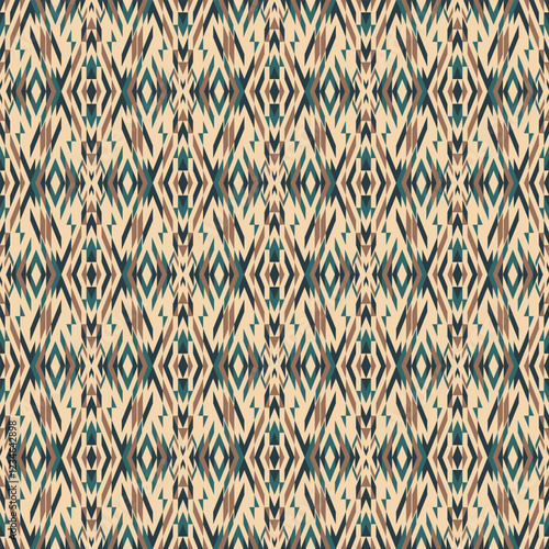 American tribal ethnic native pattern seamless.Traditional Navajo,Aztec,Apache,Southwest and Mexican style fabric pattern.Abstract vector motif pattern.For fabric,clothing,blanket,woven,wrap,decorate.