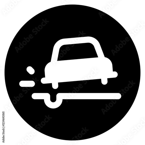 pothole glyph icon
