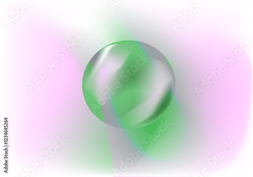 Wallpaper orb green that is surrounded by a pink gradient