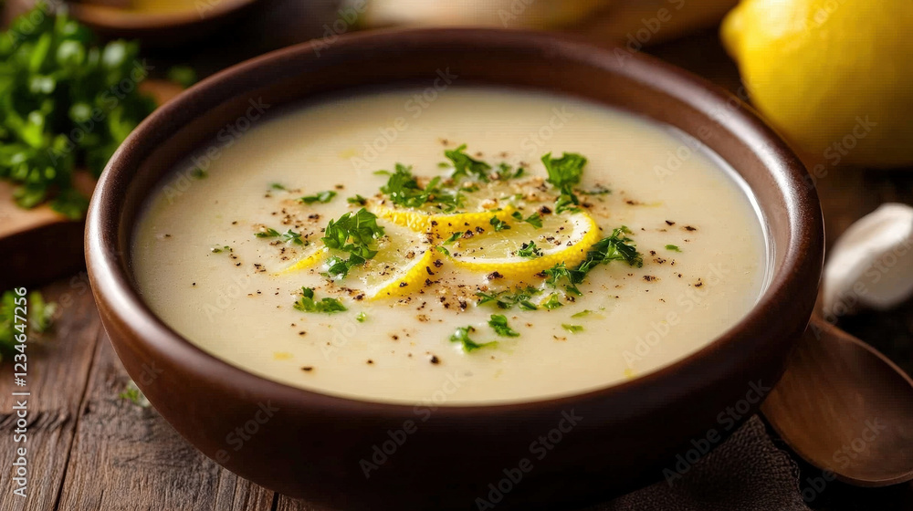 Greek Lemon Rice Soup with Fresh Herbs Greek Lemon Rice Soup with Fresh Herbs