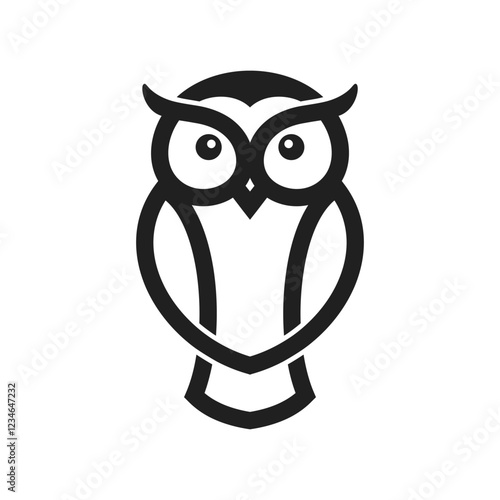 owl logo template, owl simple logo design, owl mascot design, owl character design vector illustration.eps
