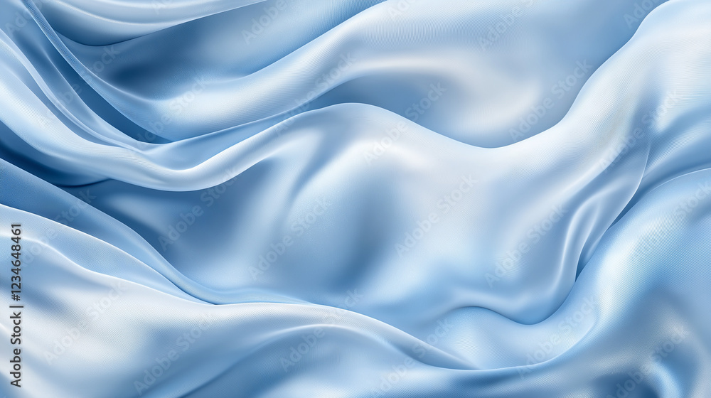 Fototapeta premium Elegant blue silk fabric texture for fashion design and background use