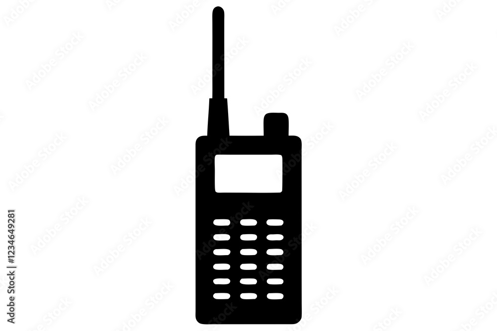 Walkie talkie silhouette vector, Walkie talkie icon Walkie talkie silhouette vector, Walkie talkie icon