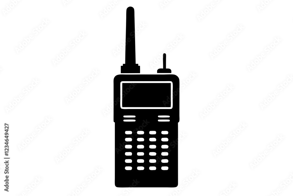 Walkie talkie silhouette vector, Walkie talkie icon Walkie talkie silhouette vector, Walkie talkie icon