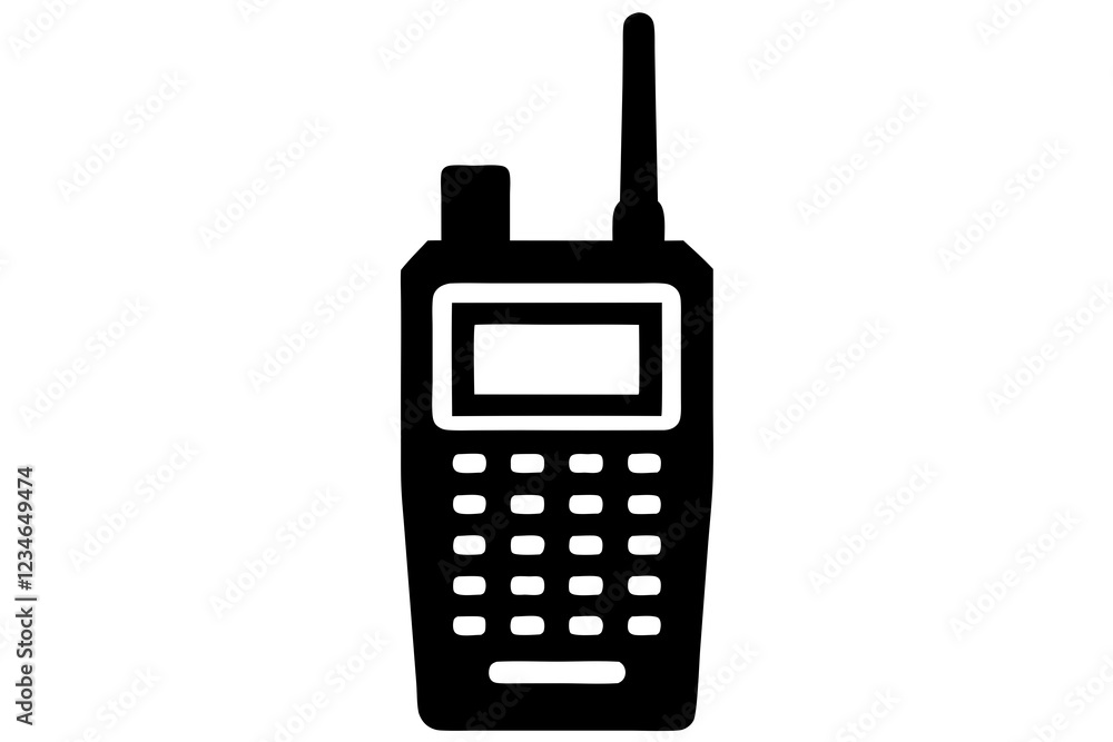 Walkie talkie silhouette vector, Walkie talkie icon Walkie talkie silhouette vector, Walkie talkie icon