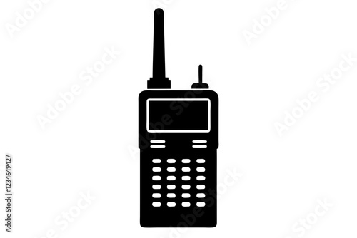 Walkie talkie silhouette vector, Walkie talkie icon