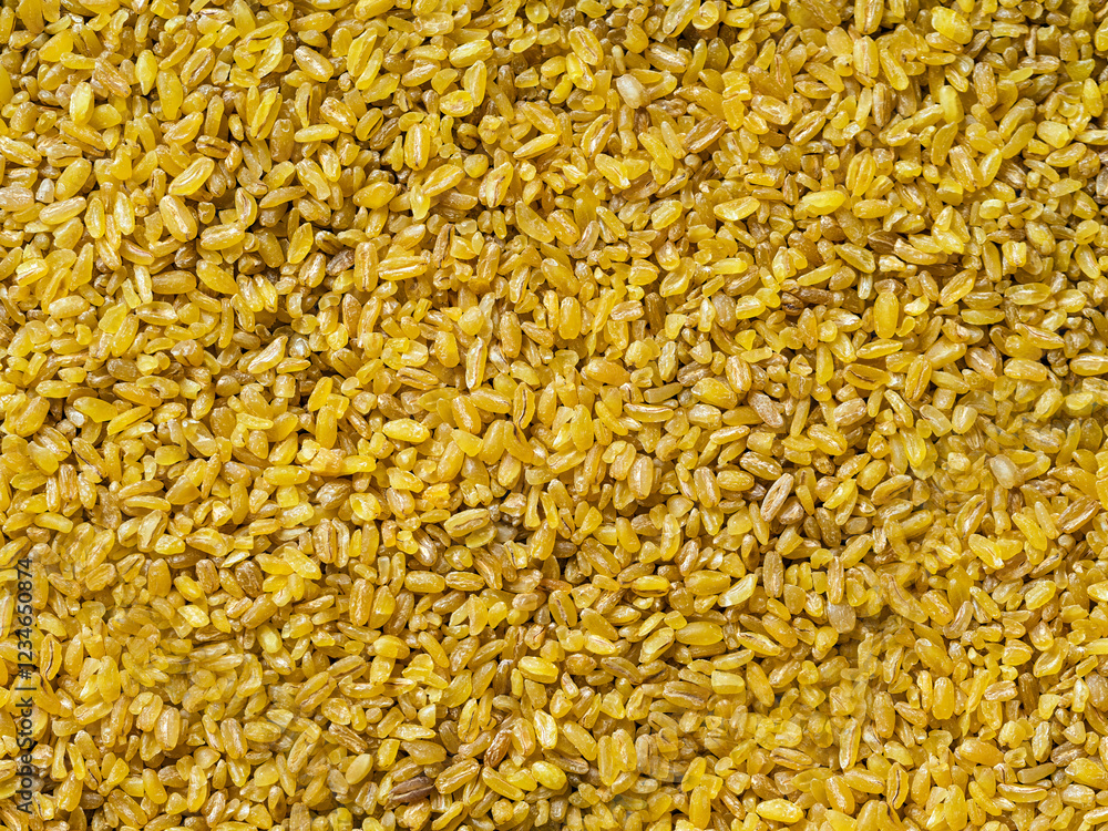 Pattern of bulgur, close up Pattern of bulgur, close up