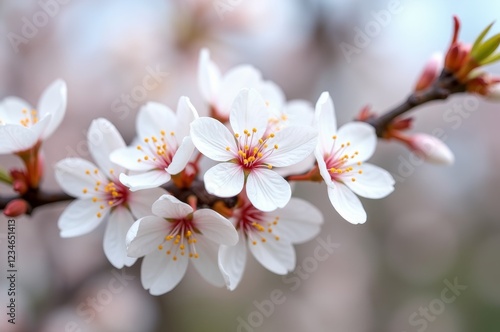 Delicate white petals with yellow stamens