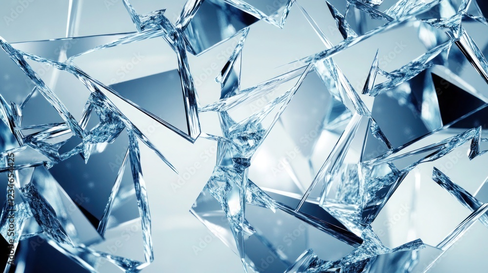 Cool abstract background of fragmented glass patterns with blue and silver hues, creating a sharp, futuristic feel. Cool abstract background of fragmented glass patterns with blue and silver hues, creating a sharp, futuristic feel.
