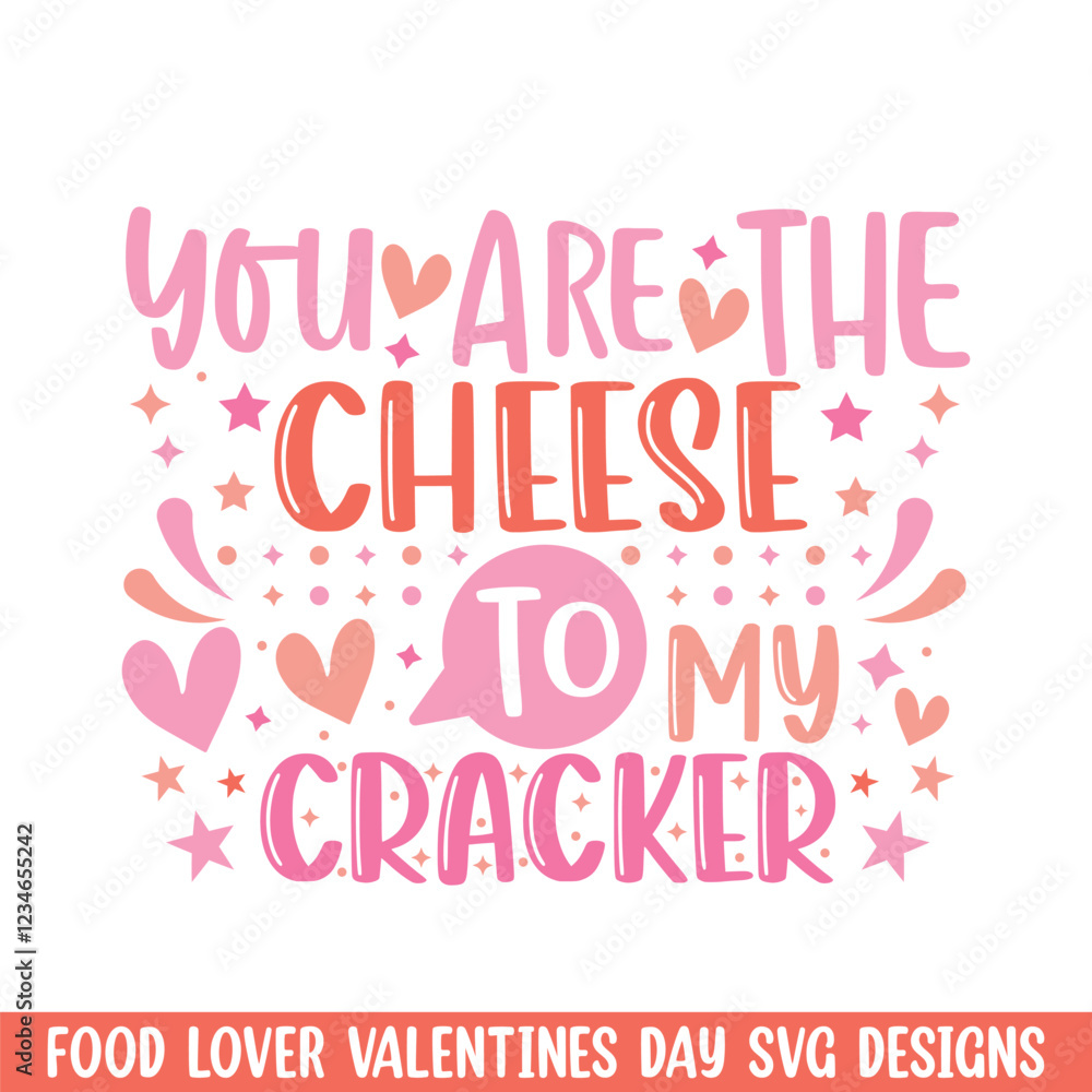 Cheese to cracker valentines day design, Valentines day food lover couple design Cheese to cracker valentines day design, Valentines day food lover couple design