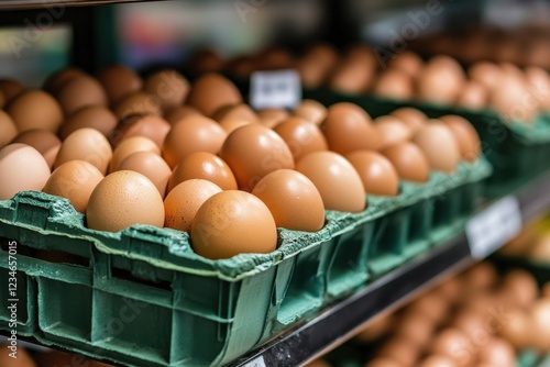 Eggs in Green Carton Display photo