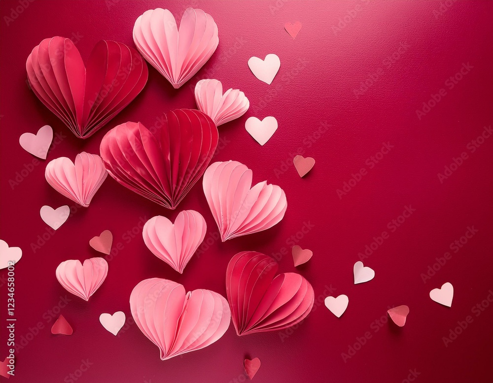 A romantic 3D Valentine’s background with paper hearts floating gently, creating a soft and heartfelt love-themed setting. A romantic 3D Valentine’s background with paper hearts floating gently, creating a soft and heartfelt love-themed setting.