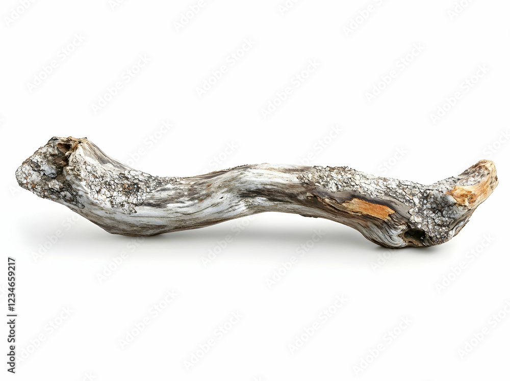 A Weathered Driftwood Piece: A Study in Natural Texture and Form A Weathered Driftwood Piece: A Study in Natural Texture and Form
