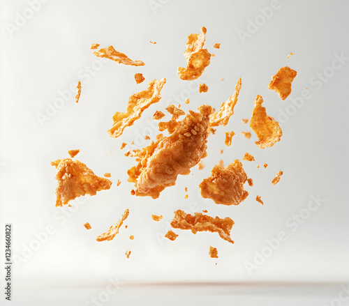 Golden Cereal Explosion: A Burst of Crispy Goodness photo