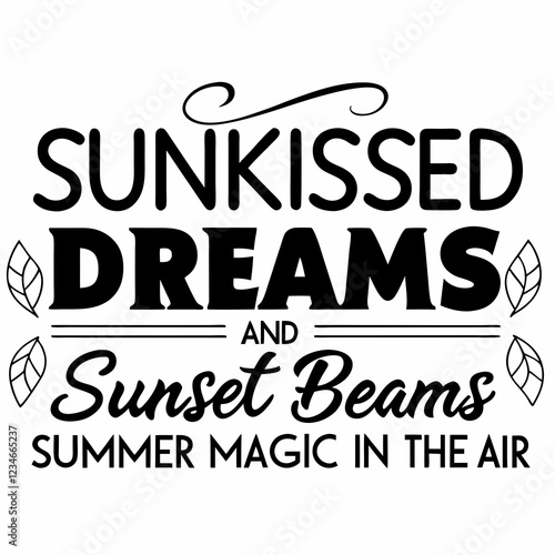 summer sunsets typography t-shirt design