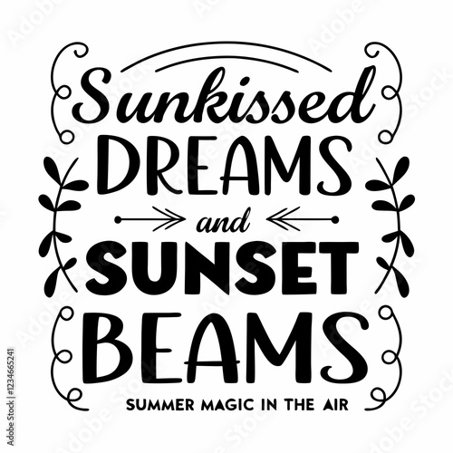 summer sunsets typography t-shirt design