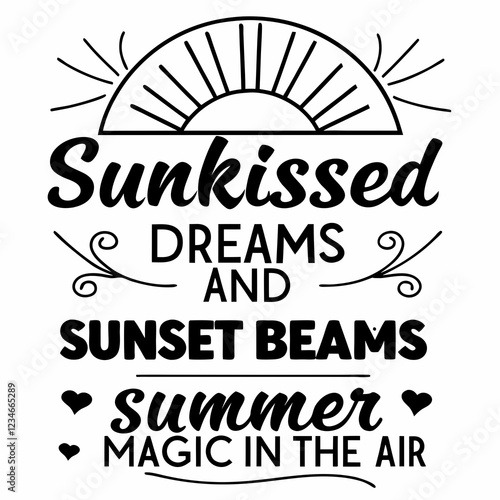 summer sunsets typography t-shirt design