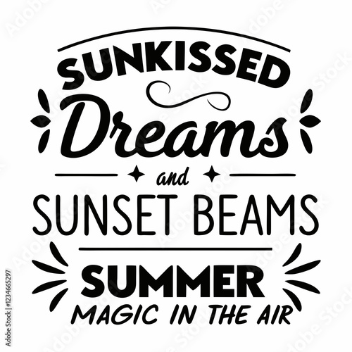 summer sunsets typography t-shirt design