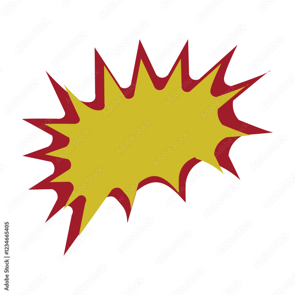 illustration of a red and yellow label illustration of a red and yellow label
