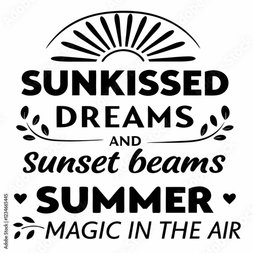 summer sunsets typography t-shirt design