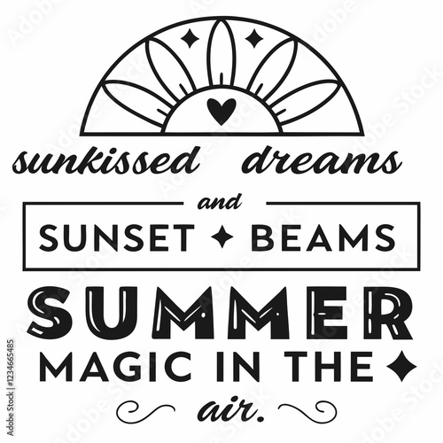 summer sunsets typography t-shirt design
