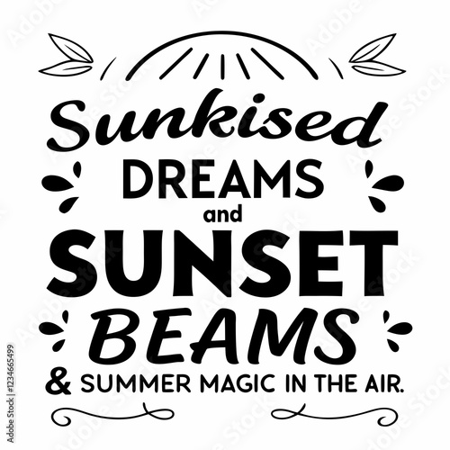 summer sunsets typography t-shirt design