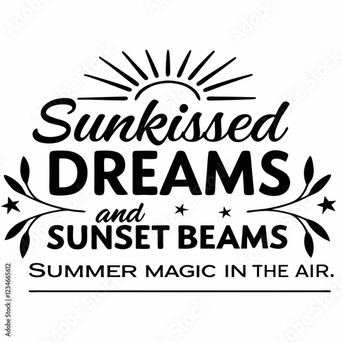 summer sunsets typography t-shirt design