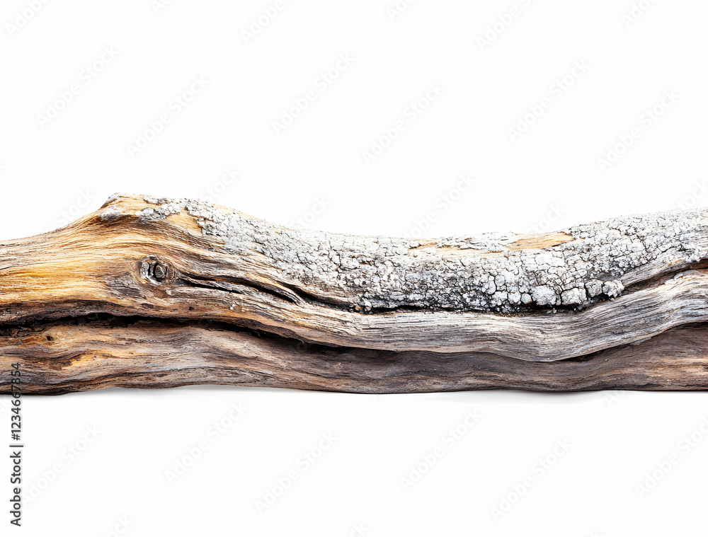 Fototapeta premium Detailed Close-up of a Weathered Driftwood Piece