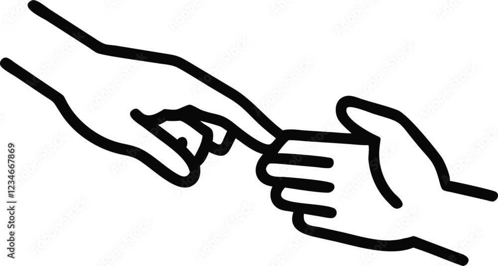 silhouette vector
illustration of A Helping Hand on white background silhouette vector
illustration of A Helping Hand on white background