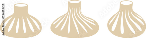Khinkali logo. Isolated khinkali on white background