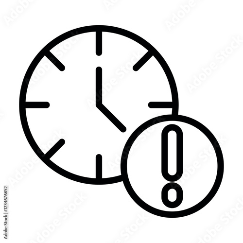 clock alert vector icon