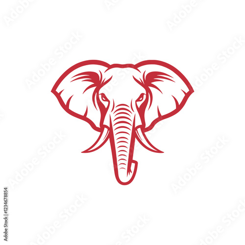 Wallpaper Mural elephant silhouette vector line art logo design Torontodigital.ca