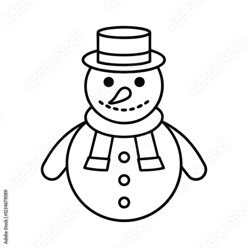 snowman with hat and scarf