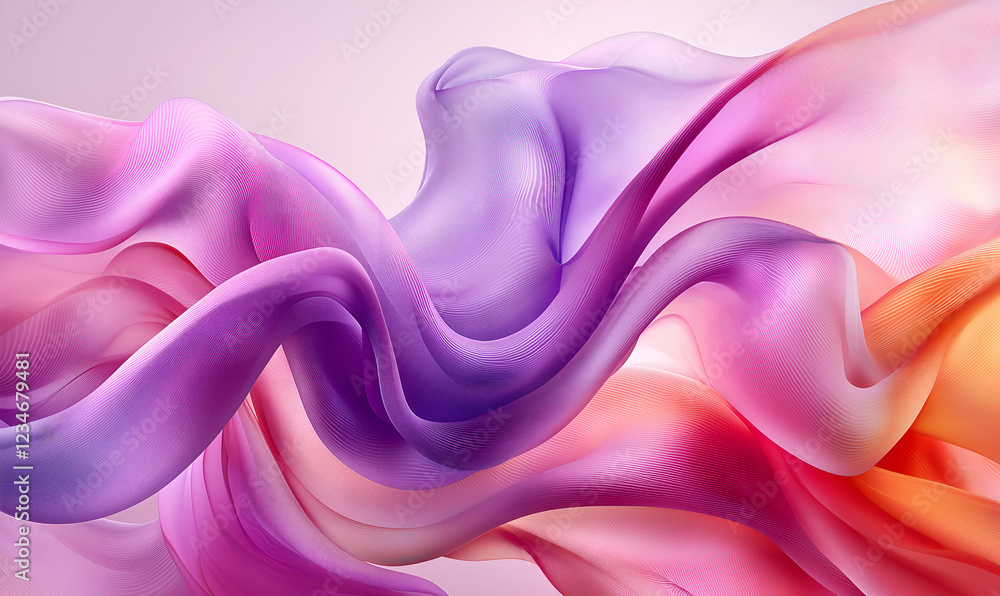 Obraz premium A soft, swirling blend of purple and pink hues creates an ethereal and dreamy abstract background.