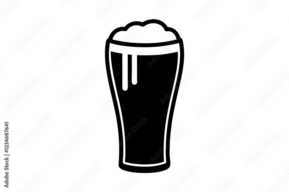 beer silhouette, beer glass bottle icon symbol. beer vector illustration beer silhouette, beer glass bottle icon symbol. beer vector illustration