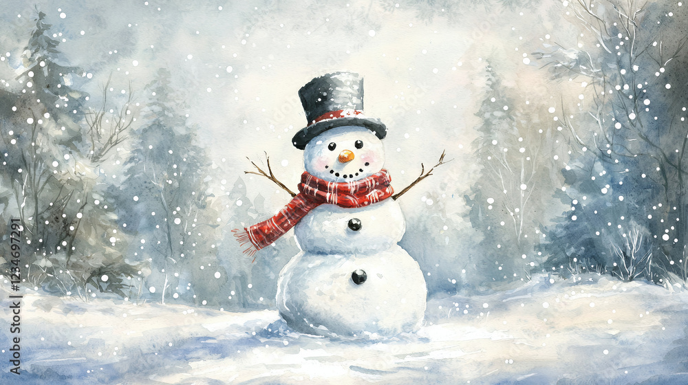 Fototapeta premium snowman of the snow